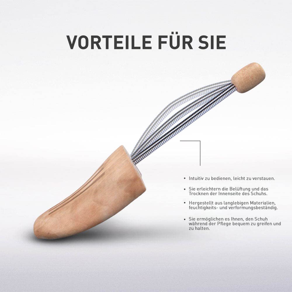 Coccine - Embauchoir Chaussures en Bois Extra Rsistant, Embauchoirs Pour Homme et Femme, Elargisseur Chaussure avec Ressort en Acier, Pour Toutes les Chaussures, Protection Anti-Pliure