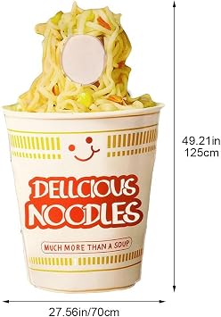 Halloween Unisex Adult Cup Instant Noodles Costumes Men Women Funny Food Suit Halloween Fast Food Funny Food Costume for Party