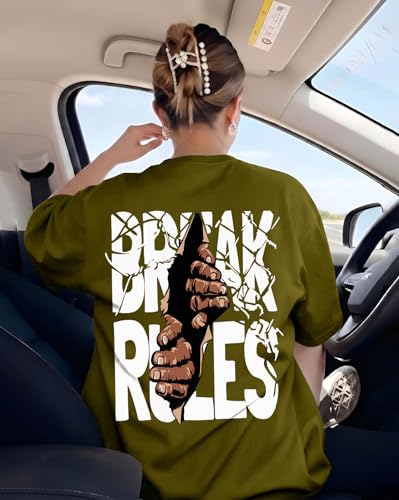 Image of AUSK Oversized T-Shirts || Printed Half Sleeve Tshirt for Womens