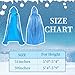 QAQ-COSPLAY Elsa Princess Costume Cape for Women – Sparkling Blue Cape, Gloves, and Wand Set for Halloween Cosplay
