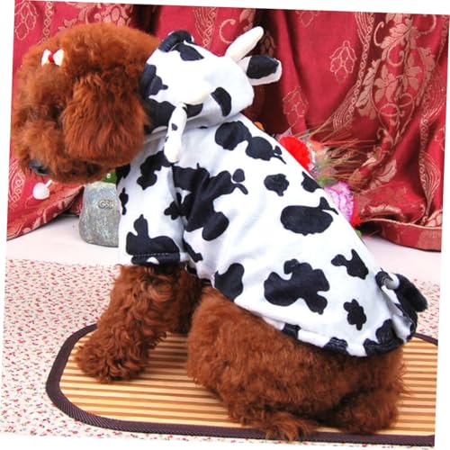 Disfraz de vaca para perro talla S suave y cómodo miniatura 4