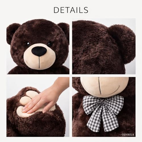 Image of Giant Teddy Bear 7 Feet Chocolate Dark Brown | Big Size Soft Toy for Girls, Boys | Huge Hugging Teddy Bear | Birthday Gift, Valentine Gift, Anniversary Surprise | Premium Soft Plush Toy