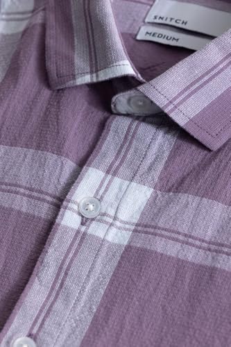 Image of SNITCH Delfina Purple Checks Shirts