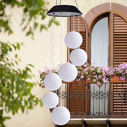 Yard Decor Lights,Crystal Ball Solar Wind Chimes Outdoor,2023 For All Father/Mom/Women/Grandma/Daughter/Aunt/Friend/Wife And Sister.,Gardening Gift, Dad Birthday Gift, Garden Decor #TOP3