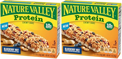 Image of Nature Valley Protein Granola Bars, Blueberry Nut, Chewy Snack Bars, 5 Bars, 7.1 OZ (Pack of 2)
