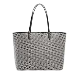 Sac à bandoulière Ralph Lauren Lauren Sac à bandoulière pour femme de marque, modèle Collins Tote Large 431871752, Fabriqué en cuir synthétique., Noir