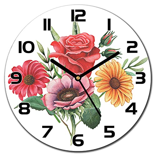 Horloge en Verre Lisible et Moderne pour Habiller un Mur Vide 30cm