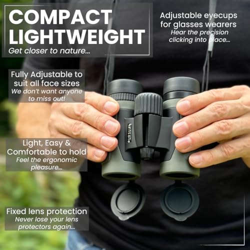 Jumelles compactes 8x32 légères pour chasser et voyager sans s'encombrer