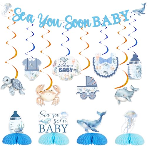 Décorations de fête prénatale Sea You Soon pour une baby shower inoubliable thème océan