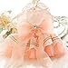 AZA Dog Wedding Dresses Retro for Small Dogs Skirt Lolita Puppy Clothes Princess Costume White Peach Pet Girl Cat Cute Bow Lace Coat Outfits Summer Costumes (White Peach,XL)