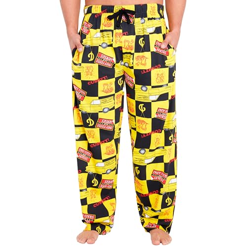 Only Fools and Horses Pyjamas for Men Long PJ Bottoms Loungewear Nightwear Teens Comfy Trousers Lounge Pants with Pockets Sleepwear Funny Gifts for Men (S Yellow)
