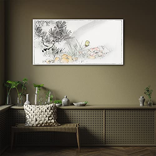 Impression sur verre fleurs et papillon pour décorer le salon - 3