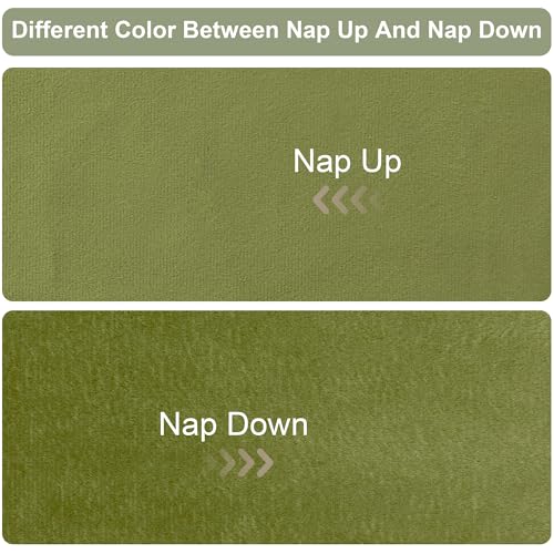 Image of Moss Green Boho Velvet Curtains 63 Inch Length for Boys Bedroom 2 Panels Back Tab Rod Pocket Heavy Duty Heat Cold Blocking Light Dampening Drape for Kitchen Bathroom Laundry Closet Playroom 52x63 Long