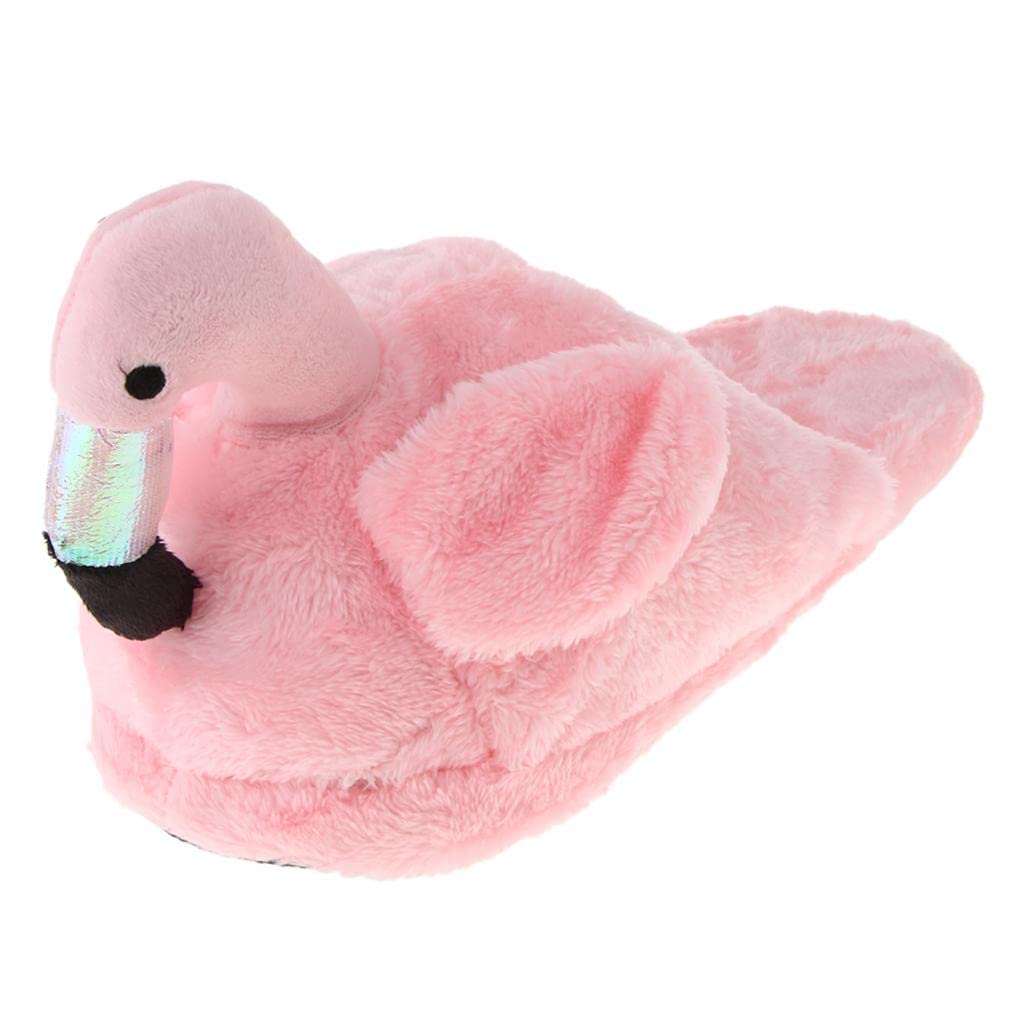 Flamingo Soft Plush Warm Slippers Home Indoor Shoes Gifts Half Slippers Pink-image-39