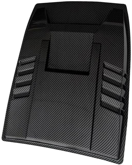 Image of Automaze Universal Car Hood Scoop Vent - Air Intake Grille Bonnet Trim Cover, Turbo Hood Vent Decoration Accessory (Carbon Black)