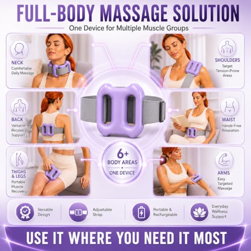 Image of Belly Fat Massager Belt | Belly Fat Burner & Body Shaper for Men & Women | Wearable Vibration Massage Ring with Adjustable Belt | Digital Display, USB Rechargeable & Storage Pouch (Updated Version)