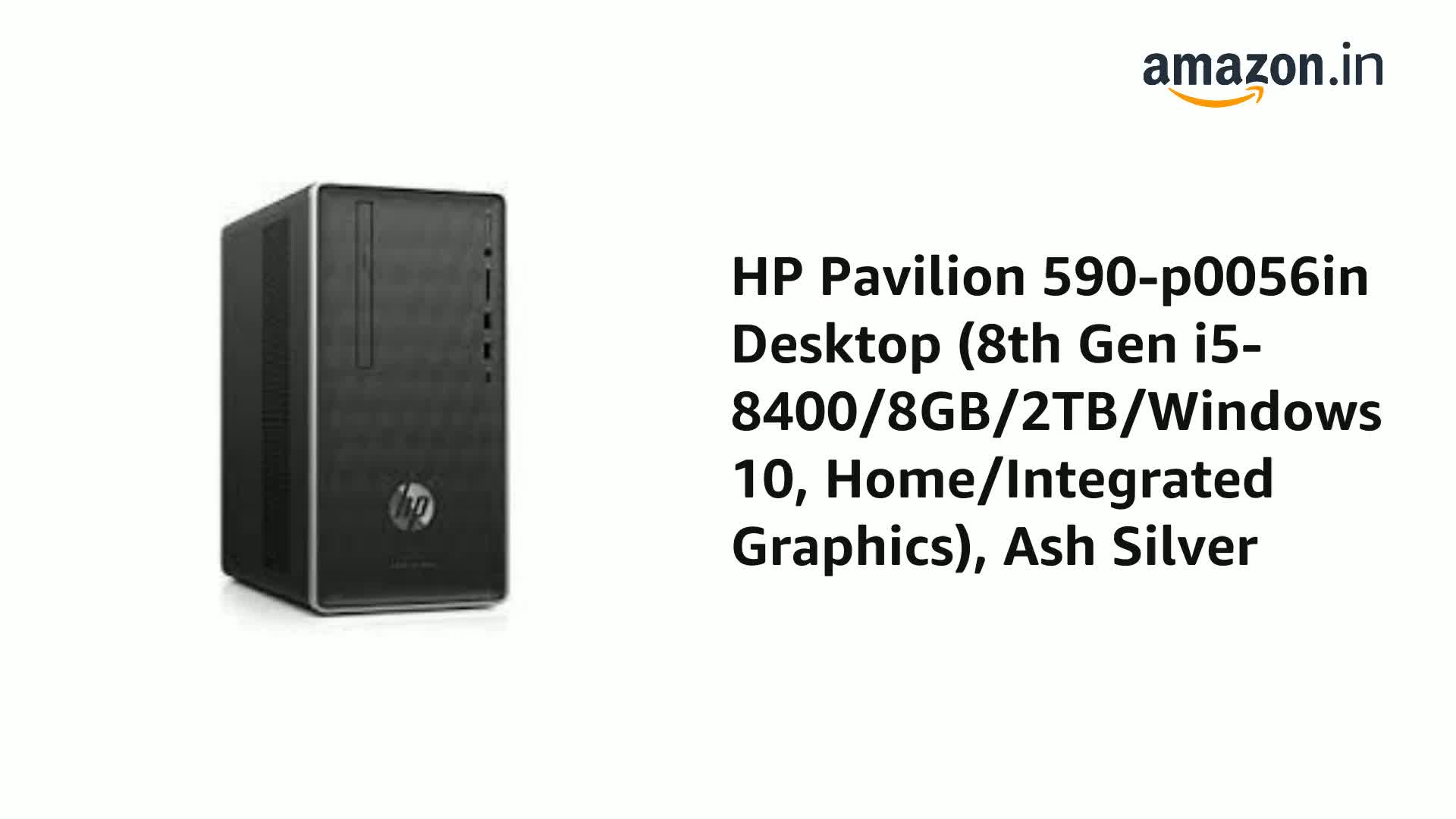 HP Pavilion 590-p0056in Desktop (8th Gen i5-8400/8GB/2TB/Windows