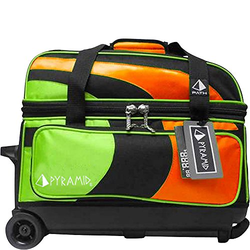 Pyramid Path Deluxe Double Roller with Oversized Accessory Pocket Bowling Bag (Royal Blue/Orange)