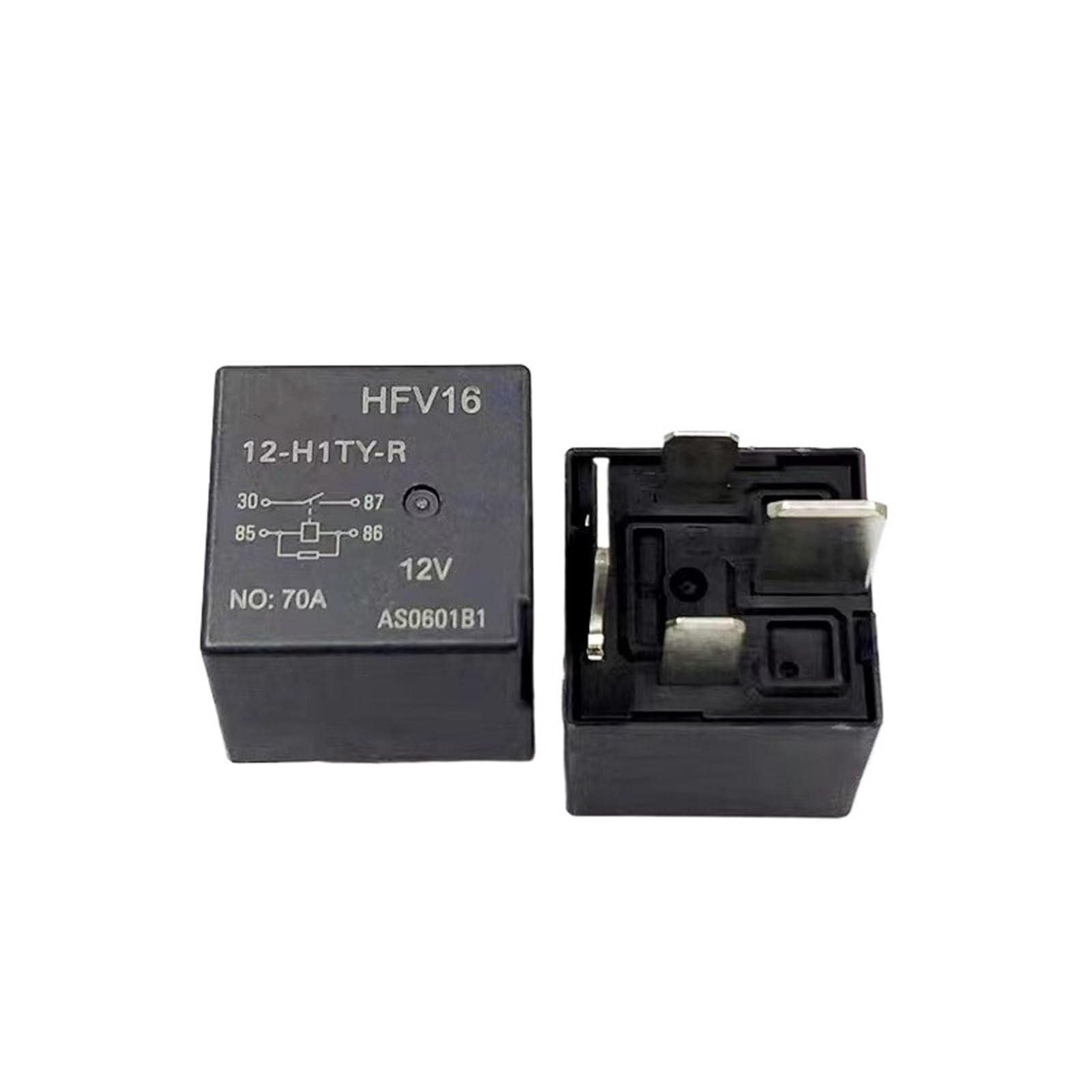 2 piezas, 5 piezas, 10 piezas, HFV16 12-H1TY-R, relé de precalentamiento de caja de control de camión, 12 V, 70 A, 4 pines(5PCS)
