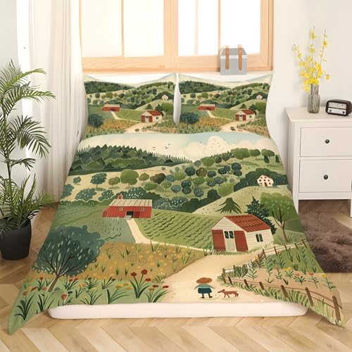Housse de Couette 200x200 Parure de Lit Microfibre VillageForêt - 3
