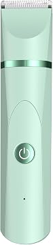 OLOV Electric Body Hair Trimmer - Groin Trimmer for Men - Bikini Trimmer Women - Wet/Dry Shaver Groomer, Replaceable Ceramic Blade Heads, Waterproof Hygiene Razor, Green