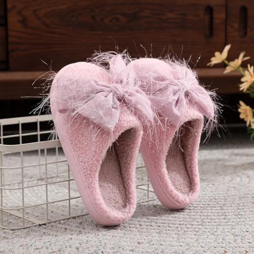 Image of LNERIP Slippers Winter Womens Mens Fluffy Plush Slippers Animals Cute Cartoon House Slippers Cuddly Warm Shoes Indoor Outdoor Girls Women