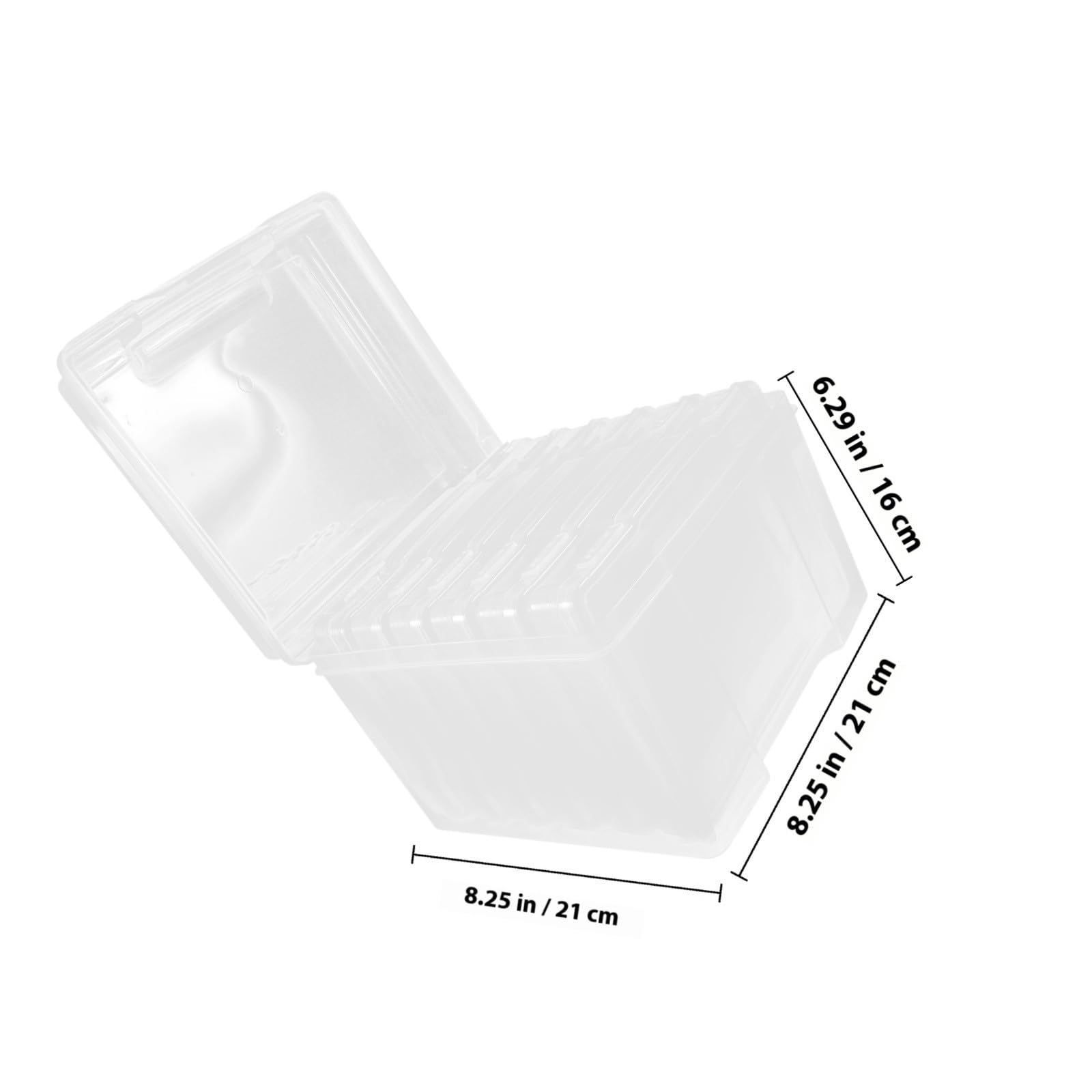Caja de Almacenamiento de Tarjetas de Plástico Pp Tapa Transparente 6 Piezas para Organizar Fotos y Evitar Daños para Adecuado para Escritorio y Manualidades