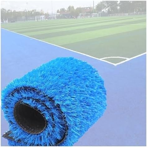 Realistic Artificial Grass Turf, 1.18-Inch Pile Height Synthetic Lawn Mat for Patio, Balcony, Garden, Dog Area, Customizable Size, Blue (59x157in)(59x 86.6(in))