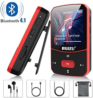 Clip Mp3 Player with Bluetooth 4.1, 8GB Lossless Sound Music Player with FM