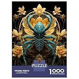 Rompecabezas para Adolescentes De 1000 Piezas Golden Lotus Spider Art Print Rompecabezas para Adultos Juego Práctico Que Mejora La Memoria Interacción Entre Padres E Hijos 70x50cm/1000pcs