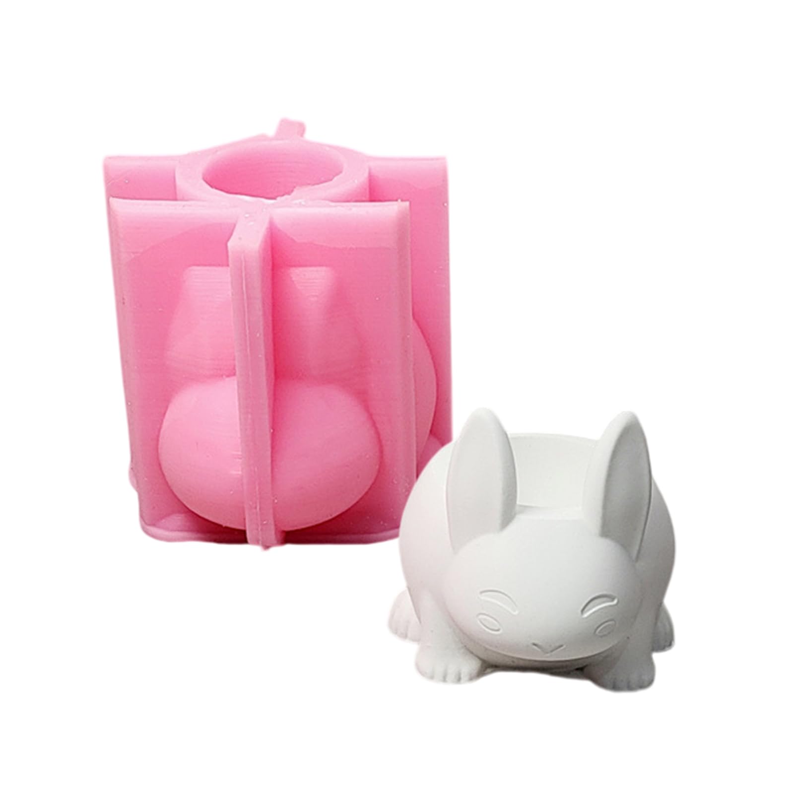 Xjdzineq Lovely Rabbits Flower Pots Silicone Molds Plasters Ornament Craft Supplies Succulents Plant Rabbits Flower Pots Silicone