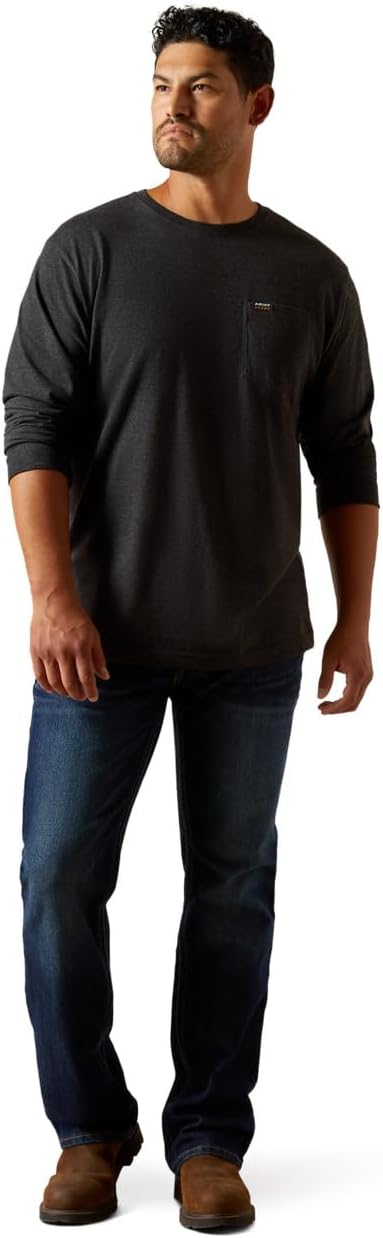 Ariat Mens Rebar Cotton Strong Standard Pocket T-Shirt - Image 3