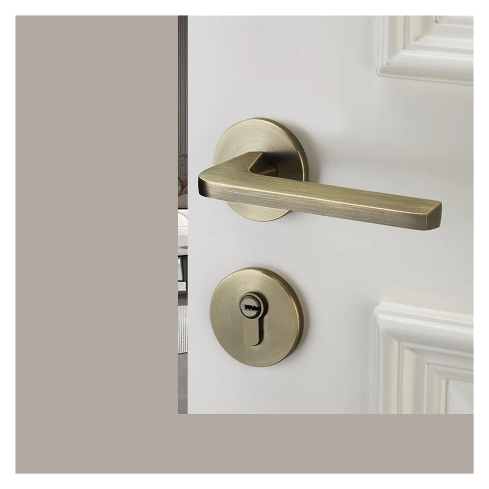 Manija de puerta con cerradura dividida para modernizar tu habitación Tipo E