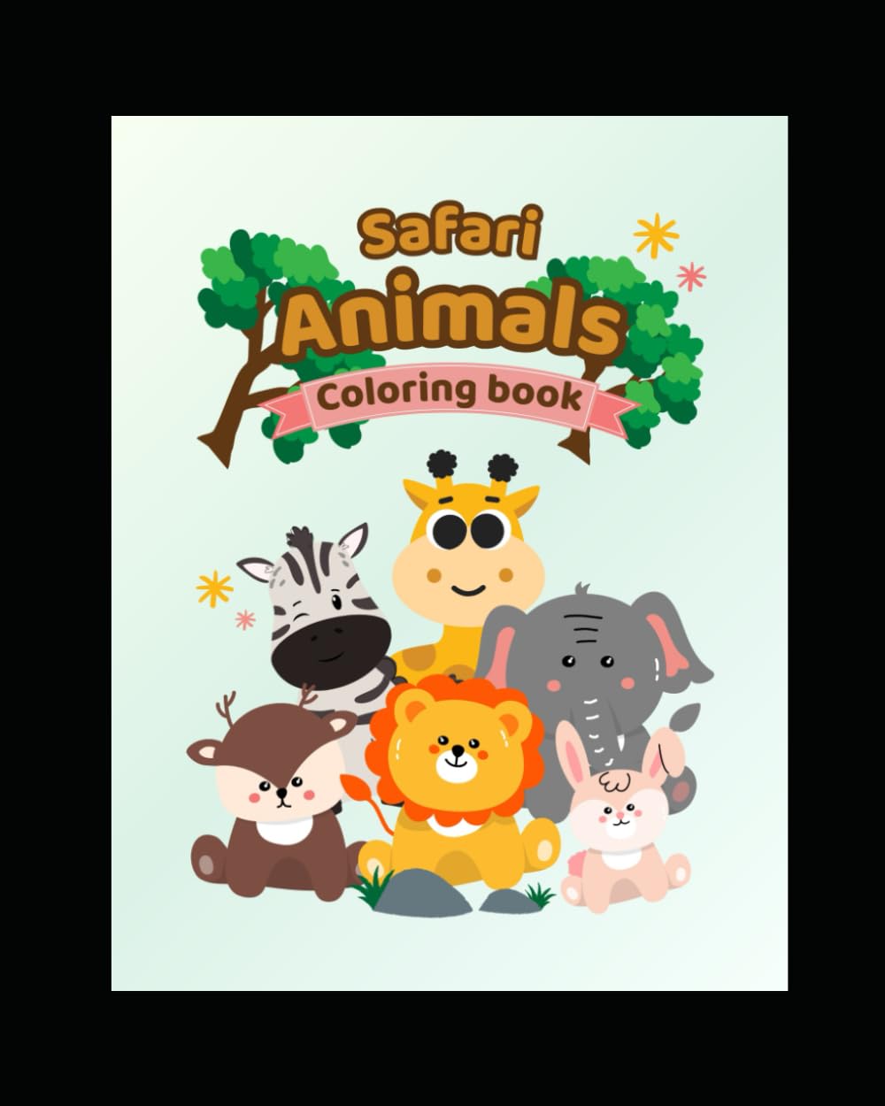 Safari animals coloring book