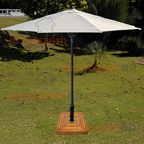 Base Para Ombrelone Guarda Sol 25kg Revestimento Madeira 16400 - Belfix