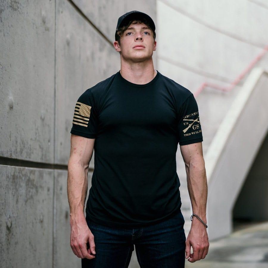 Image of Grunt Style Basic Crew Pack - USA, American Graphic Tee, Patriotic, Everyday, T-Shirts for Men Pack