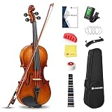 Vangoa 1/2 Violin Set for Beginners Kids Student Fiddle Half Size Acoustic Violin Outfit with Starte