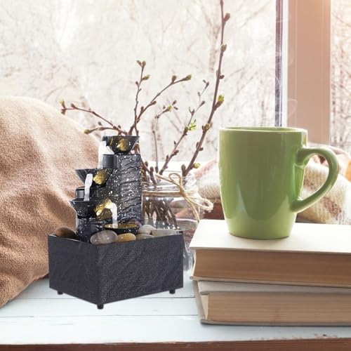 Fuente de cascada decorativa DRESSOOS para oficina calma la mente en momentos tensos 6