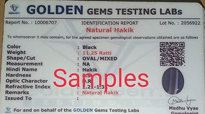 Anello regolabile in onice nero naturale certificato al 100% da 5,25 ratti/4,00 carati (Sulemani Hakik placcato in oro, 100% gemma certificata da laboratorio (top AAA+), qualità per uomini e donne