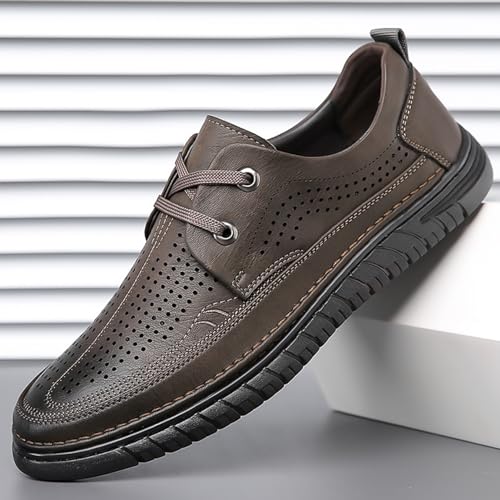 Mens Formal Dress Oxford Shoes, Pointed Toe Lace-up Leather Tuxedo Dress Shoes for Business Wedding2