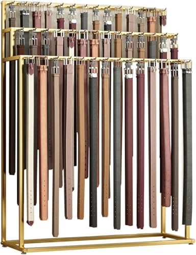 Metal Floor-Mounted Belt Hanger Stand for Men - Versatile Tie, Scarf, Shawl, Purse, and Umbrella Display Rack for Retail Clothing Stores (120x40x150CM)