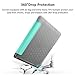 Swees iPad 9.7 2018 Case with Pencil Holder, Slim Smart Protective Shockproof Leather Folding Cover with Magnet Trifold Stand and Auto Sleep/Wake Function for Apple iPad 9.7 inch New Model, Mint Green