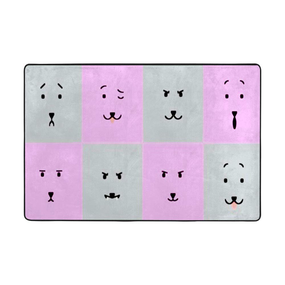 Tapis coloré émoticônes grand format pour habiller un sol froid et décorer le salon