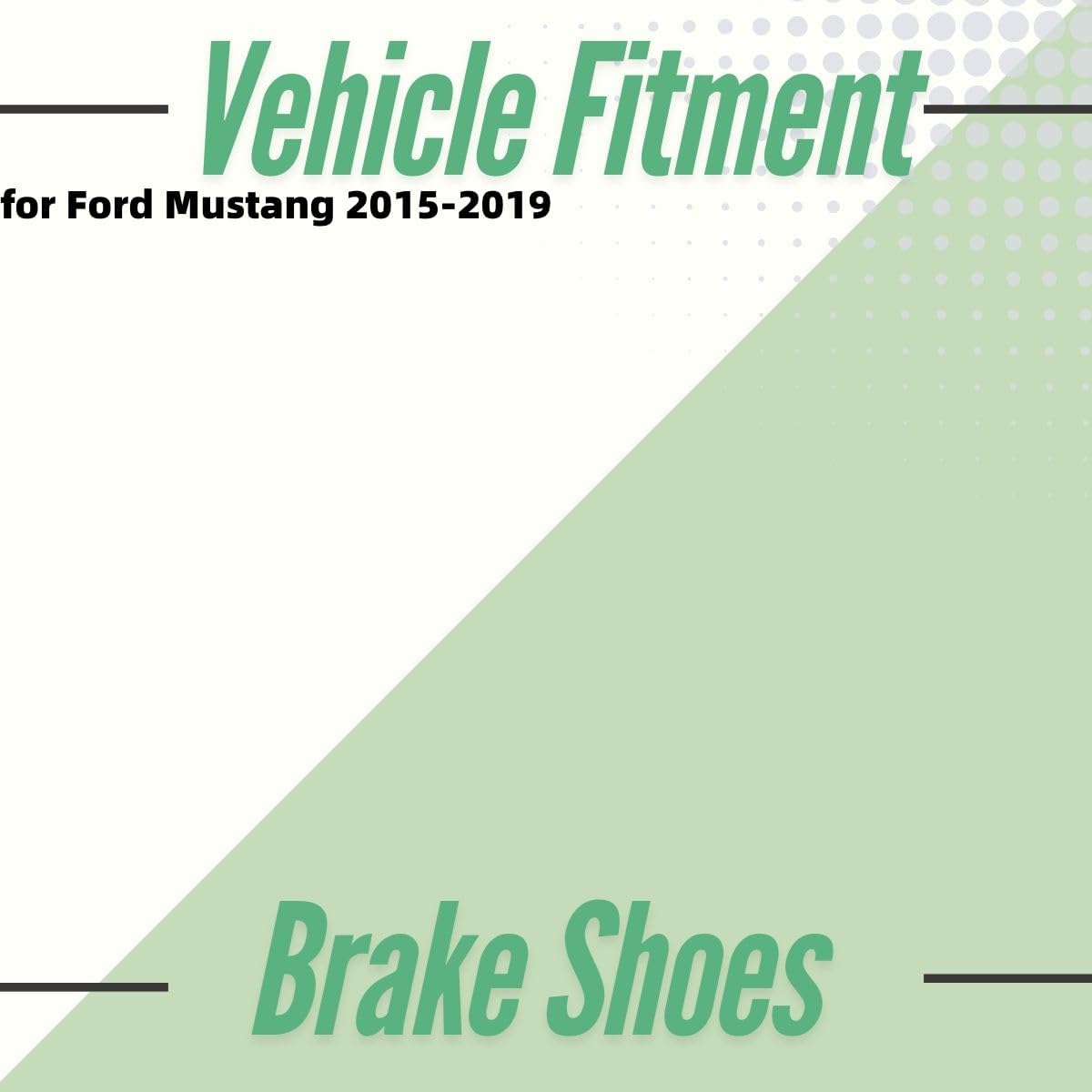 Rear Parking Brake Shoes a set Emergency Brake Shoes Replacement for Ford Mustang 5.2L 2015 2016 2017 2018 2019 Brake Shoe