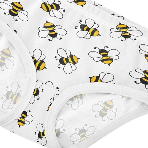 Girls Underwear Soft Cotton Honey Bee Kids Panties in Sizes 2/3t, 4t, 5t, 6 and 84