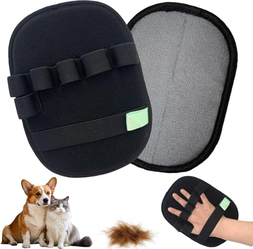 Raixleb Lot de 2 Gant Anti Poils Animaux 5 Doigts - Gant de Toilettage pour Chien et Chat Réutilisable - Gant Ramasse Poils Animaux Canapé, Vêtements,...