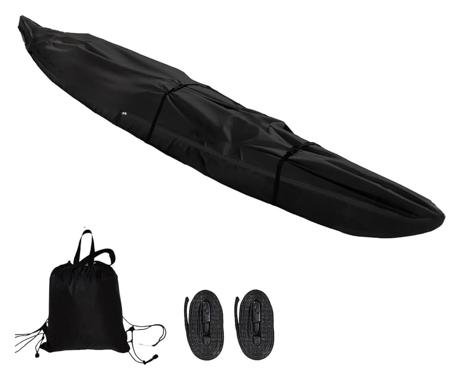 Pokrowiec do przechowywania kajaka, Pokrowiec do przechowywania kajaka, czarno-szary, 10-18FT, opakowanie 2 szt(Black,13FT)