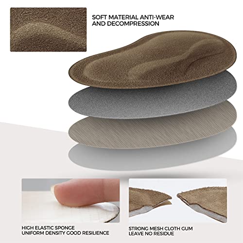 Leather Heel Grips Cushions for Boots ,Heel Inserts for Women/Men Loose Shoes, Heel Pads Prevent Heel Slip and Blister, Improved Shoe Fit and Comfort, (3Pairs;Brown) - Thumbnail 4