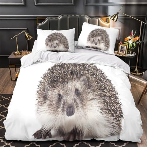 Housse de couette hérisson 3D pour chambre d'enfant lit simple en microfibre douce - 2