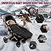 LAT Baby Warm Bunting Bag Universal,Extended and Removable,Stroller Sleeping Bag Cold Weather,Waterproof Toddler Footmuff(Basic,Black)